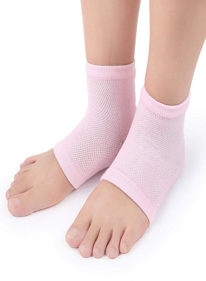 Runee Moisturizing Gel Heel Socks Open Toe For Dry, Hard, Rough, And Cracked Skin - Treatment Care For Softer Heel, 3 Pair - Image 4